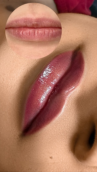 Перманентный макияж губ за 4500 руб